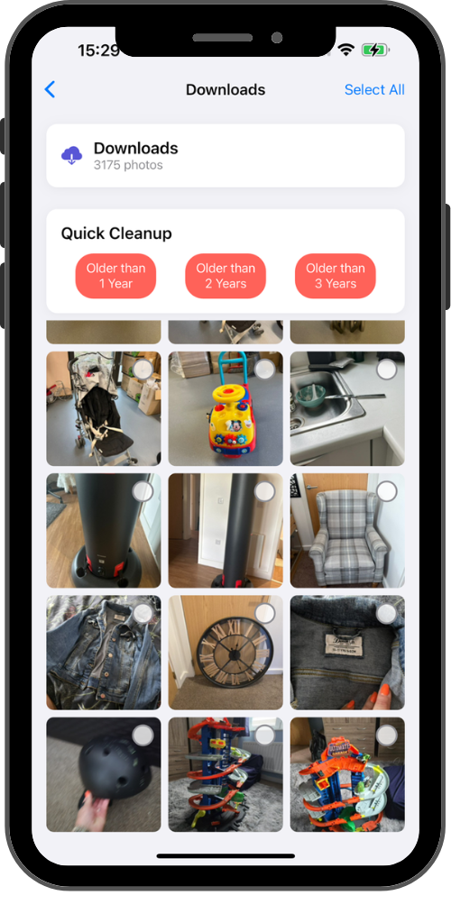 Gallery Sweep WhatsApp photos taking up space cleaner